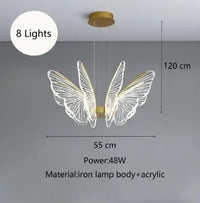 Modern acrylic butterfly chandelier for interior decoration