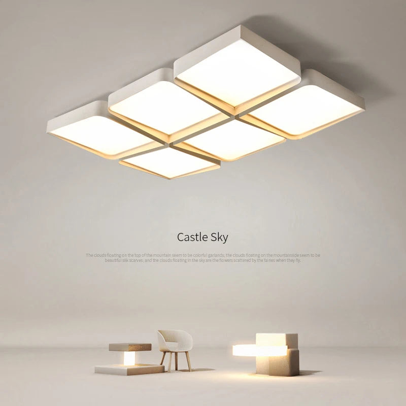 Modern minimalist nordic geometric LED ceiling light