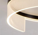 Modern round LED ceiling light in metal and acrylic for indoors