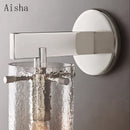 Retro glass wall light for elegant interior decoration
