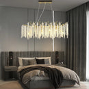 Rectangular crystal chandelier for modern interior decor