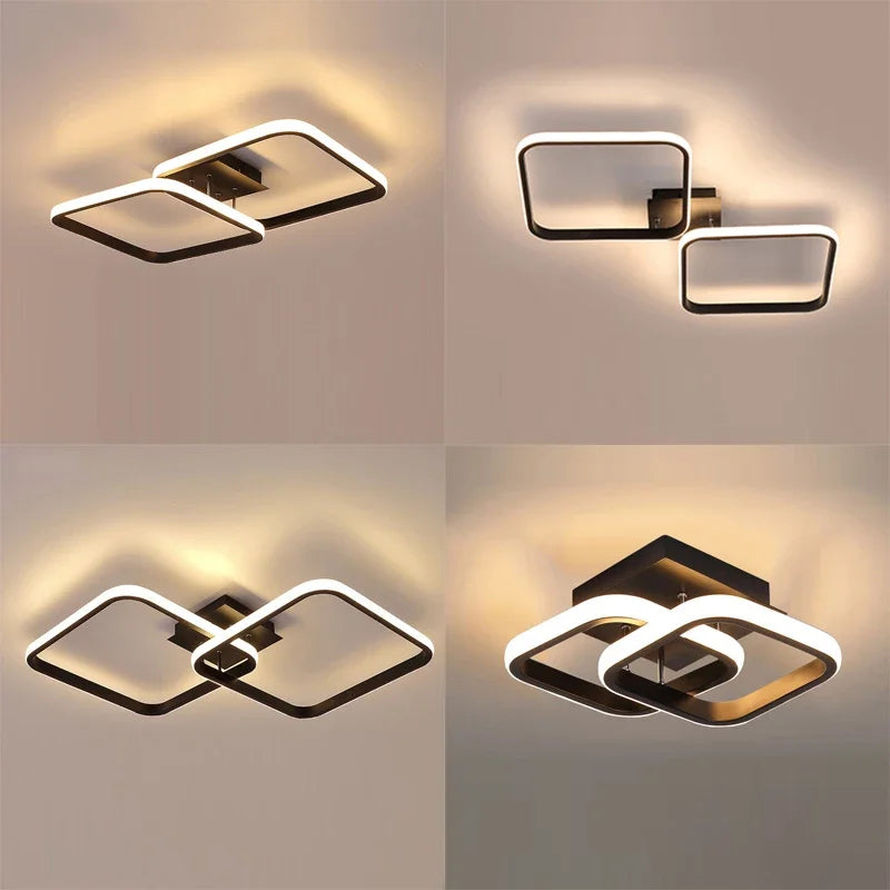 Modern LED chandelier for hallway, corridor and indoor spaces - vue 6 sur 24