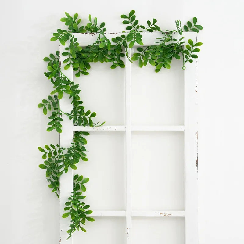 Decorative eucalyptus and wisteria leaf wreath for celebrations