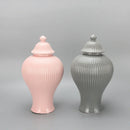decorative ceramic tea and ginger jar with lid