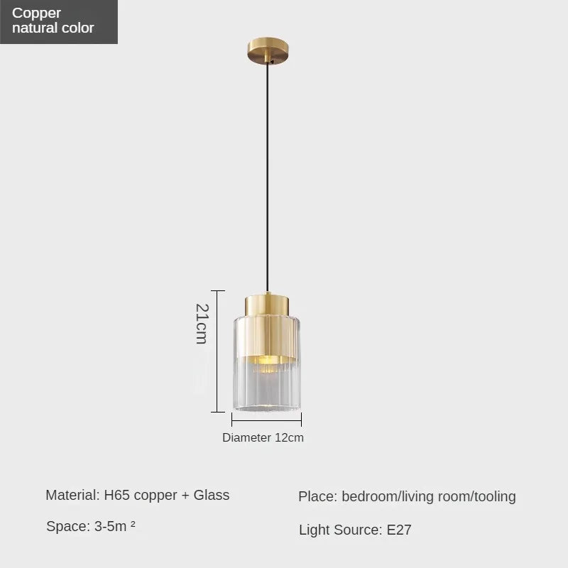 Modern copper pendant light for creative luxury lighting