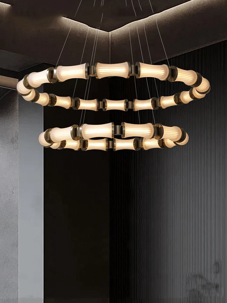 Modern luxury glass LED chandelier