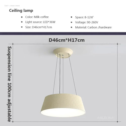 lustre moderne nordique à led simple pour intérieur - vue 11 sur 12