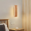 Rotating wooden LED wall light