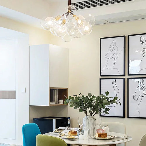 Modern glass chandelier for interior decoration - vue 4 sur 18