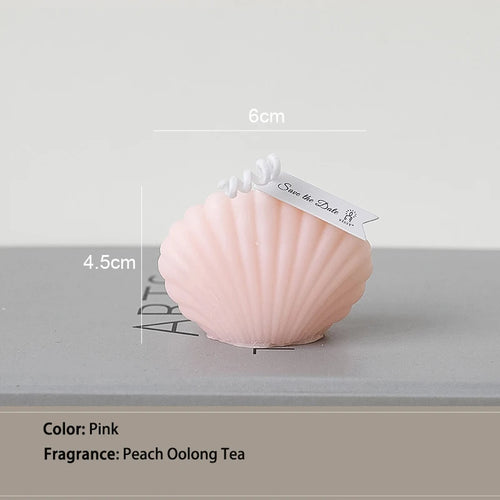 decorative natural soy wax seashell scented candles - vue 9 sur 12