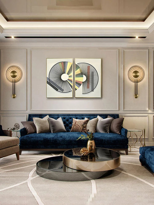 Minimalist designer glass wall light for interiors - vue 4 sur 8