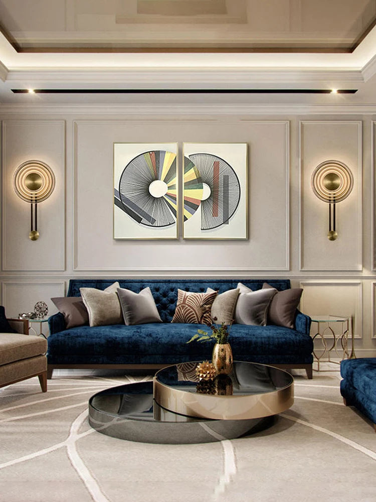 Minimalist designer glass wall light for interiors - vue 4 sur 8