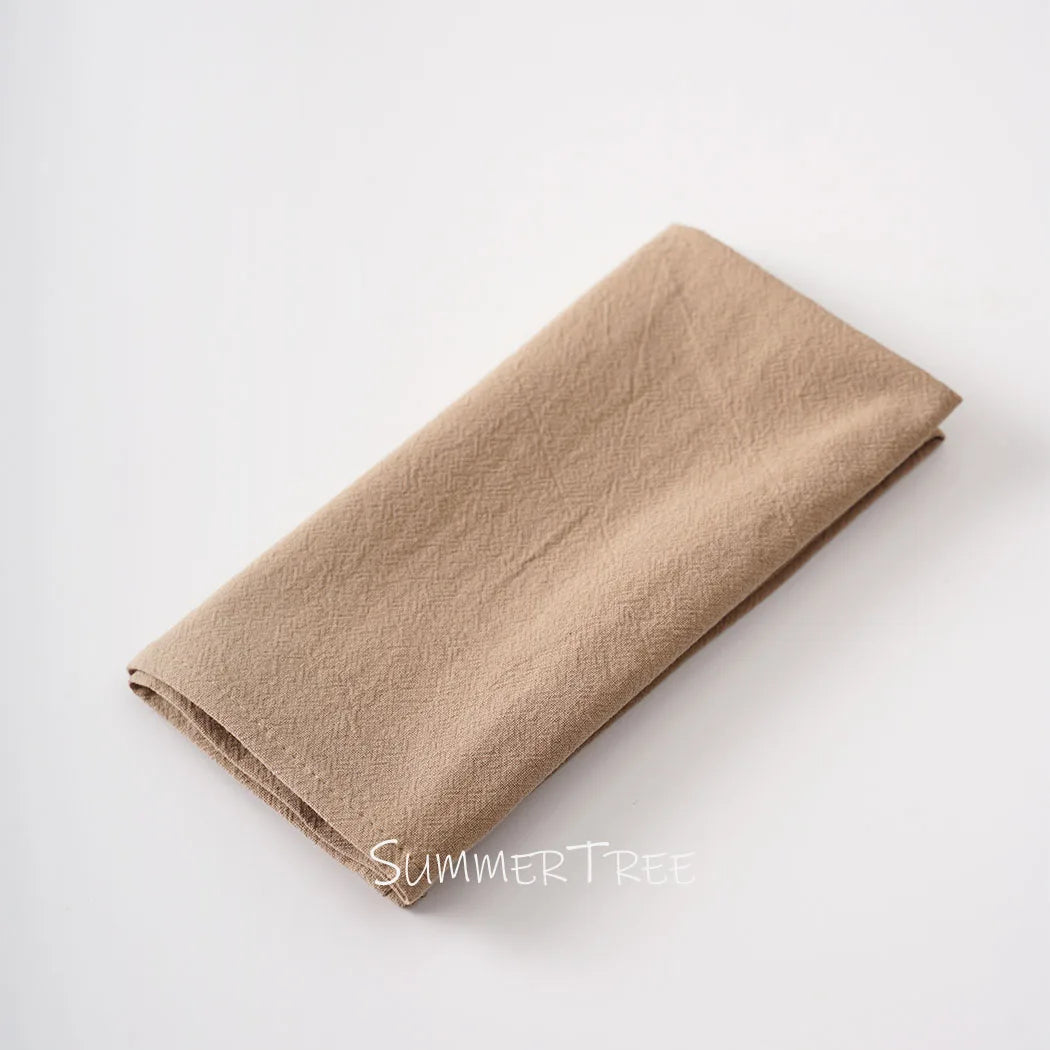 Washed cotton vintage-style napkin 40x40 - vue 6 sur 7