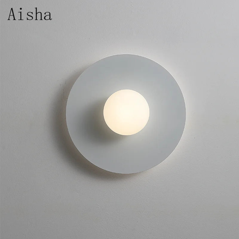 Modern nordic round decorative wall light - vue 4 sur 9