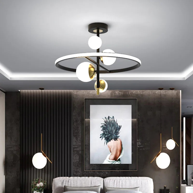 Modern LED ring ceiling light for indoor decor
