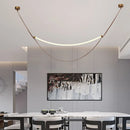 LED chandelier in silicone and artificial leather for hotel