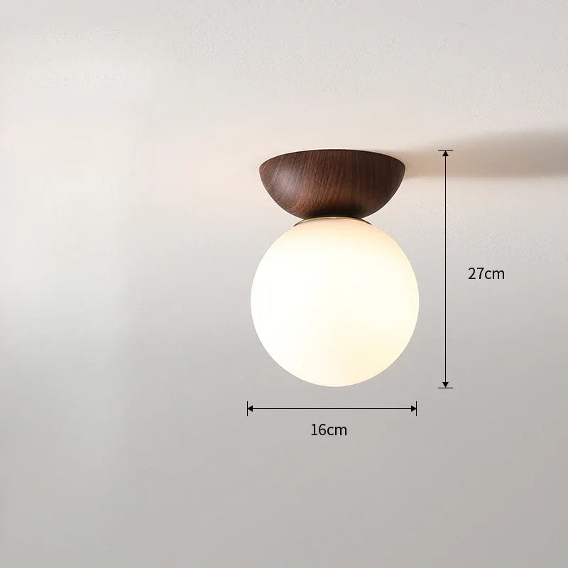 Japanese style LED ceiling light with nordic design, ideal decorative lighting - vue 7 sur 10