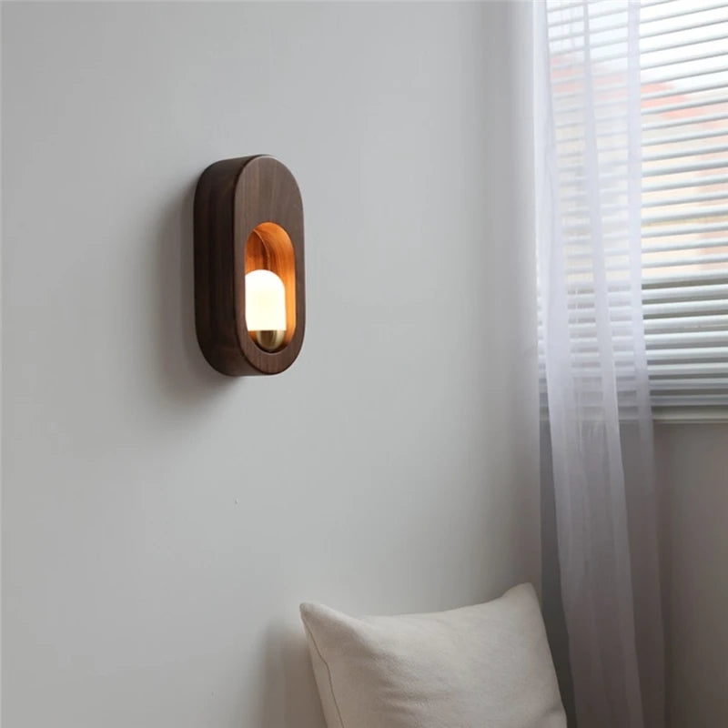 Nordic design wooden wall light for interior decoration