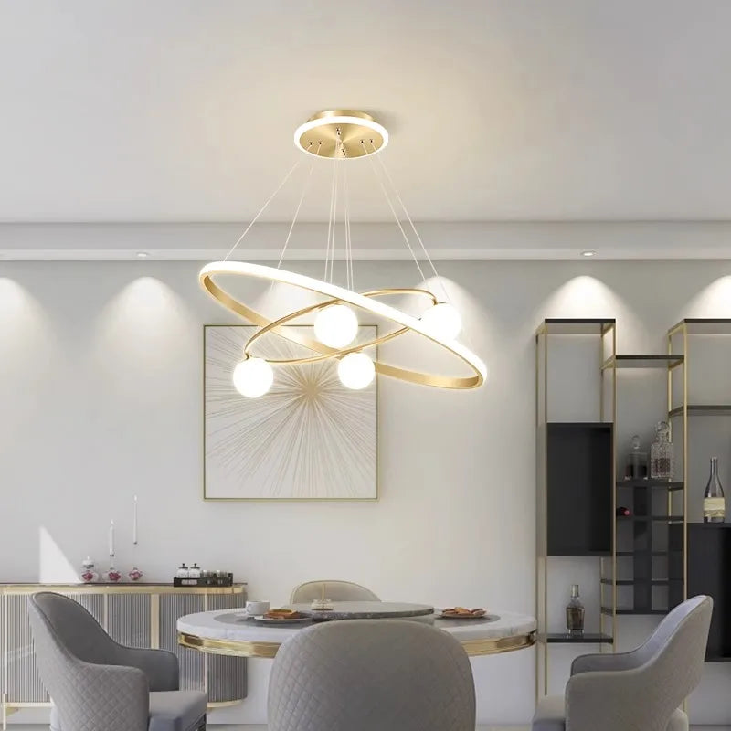 Home decoration chandelier for dining room, pendant ceiling lamp, modern indoor lighting