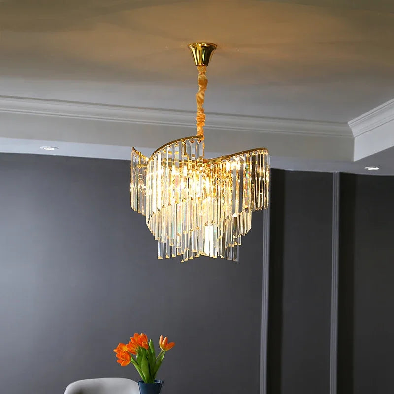 Dimmable crystal chandelier for an elegant atmosphere - vue 3 sur 11