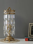 Luxury crystal crown bedside lamp elegant decoration for bedroom