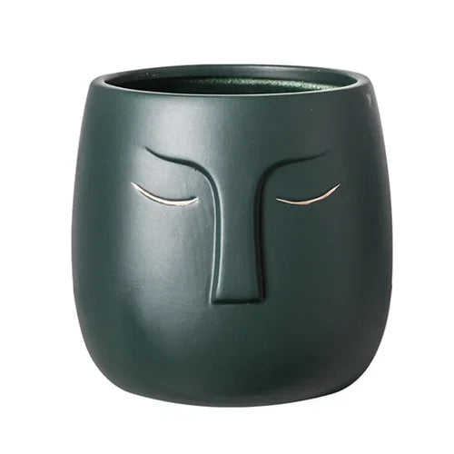 gold ceramic flower pot for modern interior decoration - vue 11 sur 14