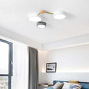 Nordic wooden LED ceiling light macaroon 3-8 heads decorative lighting