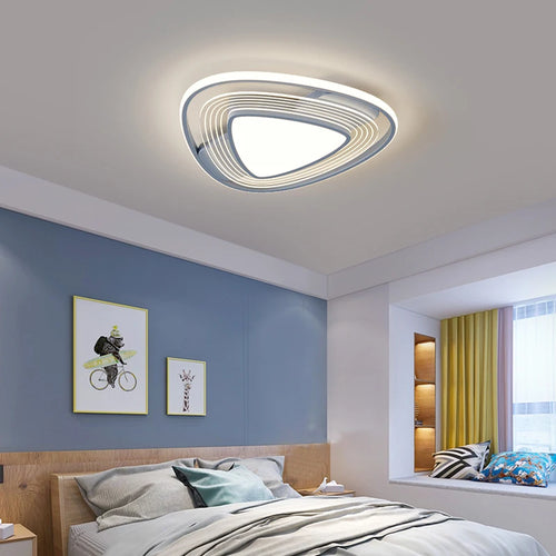 Modern simple rectangular ceiling light with eye protection, minimalist style - vue 6 sur 18