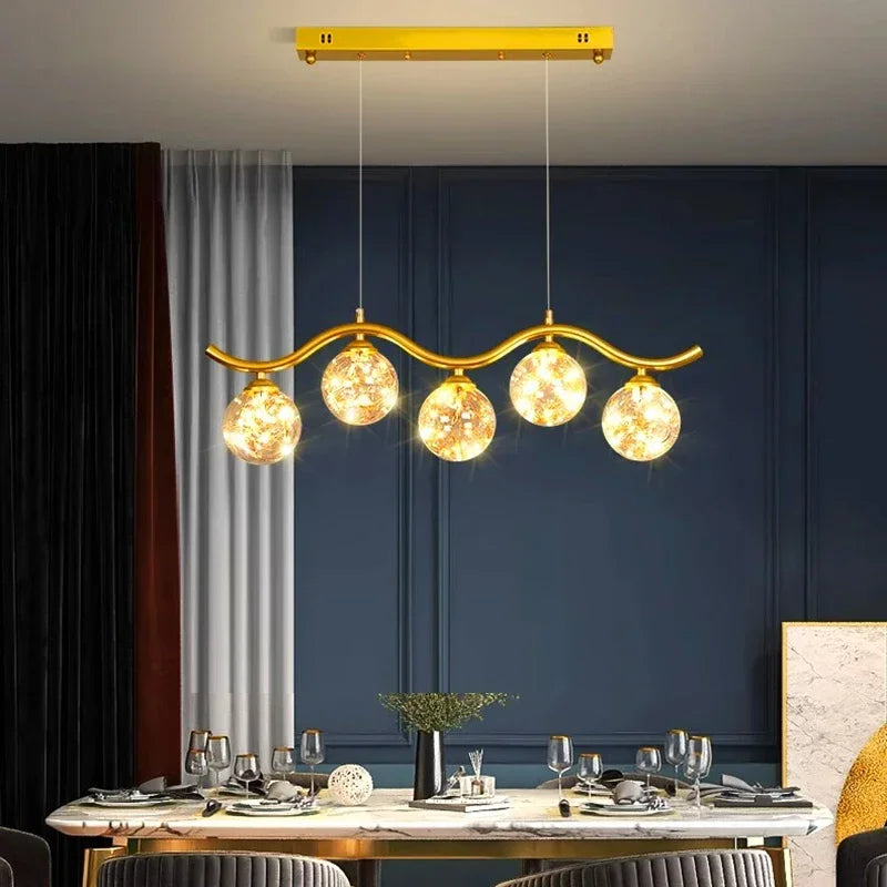 LED pendant light for living room, kitchen and restaurant - vue 3 sur 8