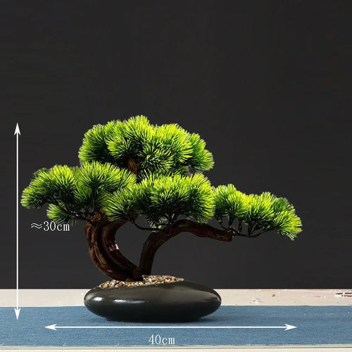 Artificial bonsai tree for indoor decoration and landscaping - vue 6 sur 36