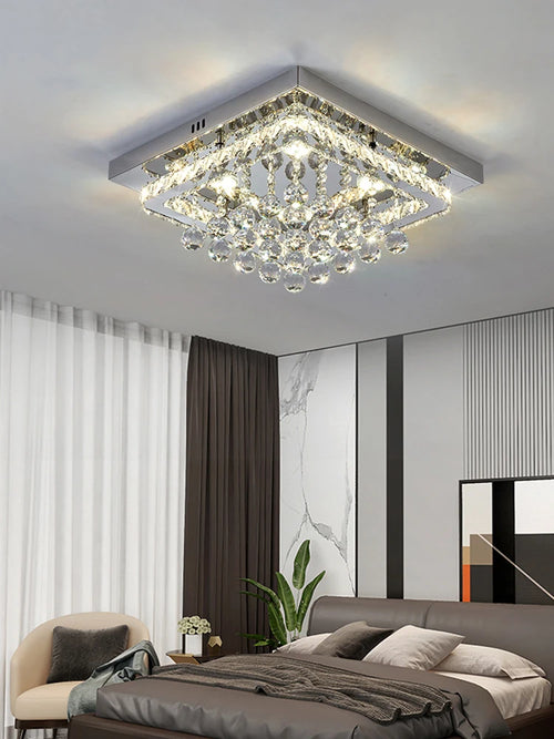 Modern crystal ceiling light for elegant lighting - vue 3 sur 10