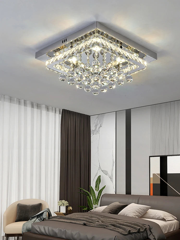 Modern crystal ceiling light for elegant lighting