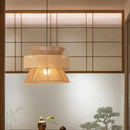 Chinese sabi wabi style rattan pendant light