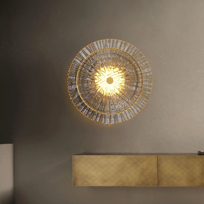 Post-modern glass wall light for interior decoration - vue 3 sur 8