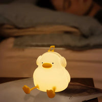 Rechargeable silicone duck night light USB dimmable birthday gift
