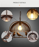 Wrought iron birdcage chandelier for café and bar