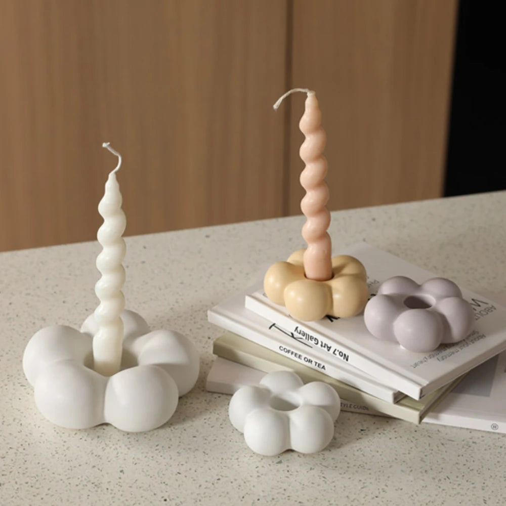 Spiral ceramic candle holder nordic home decoration
