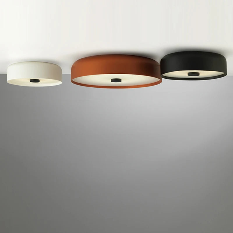 Modern orange ceiling light chandelier for living room, decorative home lamps, bedroom wall light, colour lights - vue 3 sur 6