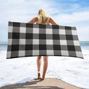 Lightweight sand-free checked beach towel