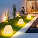 Decorative waterproof resin rockery outdoor post light