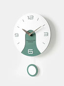 creative design solid wood silent wall clock