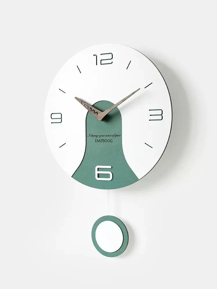 creative design solid wood silent wall clock - vue 3 sur 11
