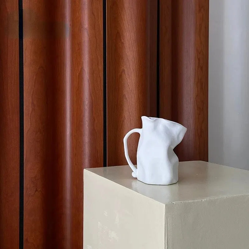 Nordic ceramic vase for handcrafted floral decoration