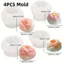 new silicone mold bouquet roses chrysanthemum peony Valentine's Day gift
