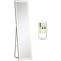 HOMCOM wall mirror full body standing mirror with LED lights 40x37x157,5 cm