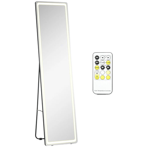 HOMCOM wall mirror full body standing mirror with LED lights 40x37x157,5 cm