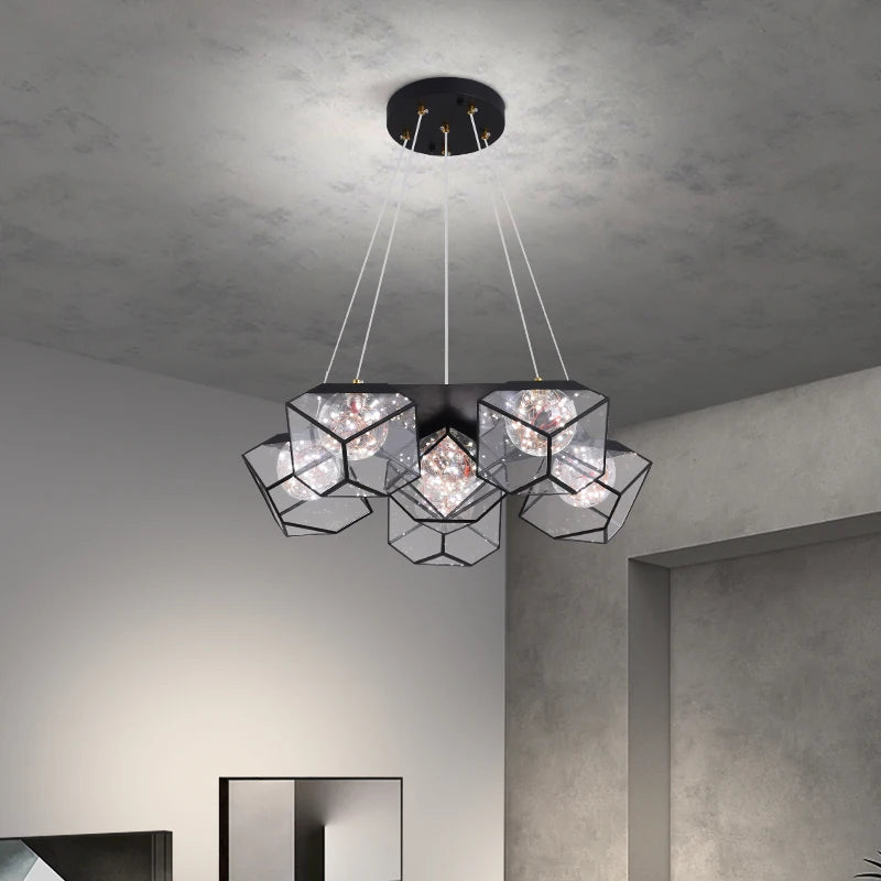 Modern nordic star cube luxury ceiling lamp