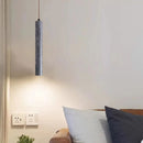 Modern marble and wood pendant light for bar