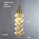 Art deco crystal glass pendant light with LED lighting