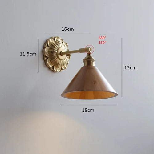 Iwhd walnut wood LED decorative nordic wall light - vue 14 sur 23